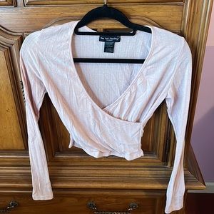 TJ MAXX See You Monday Long Sleeve Cropped Top